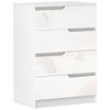 4 Drawer Chest of Drawers for Bedroom 60 x 40 x 85cm White - 831-905V00WT