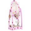 360 Rotating Kids Full Length Mirror with Storage Shelf Hot Pink - 317-001V80PK