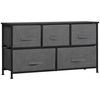 Chest of Drawers 5 Drawer Fabric Dresser for Bedroom Dark Grey - 831-252V00CG
