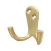 Double Robe Hook Polished Brass - 200808P