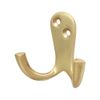 Double Robe Hook Polished Brass - 200808