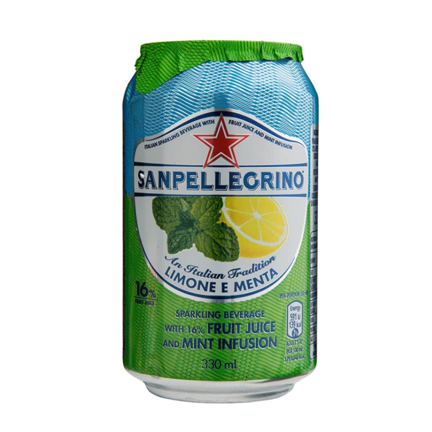 San Pellegrino Sparkling Lemon & Mint Cans 24x330ml