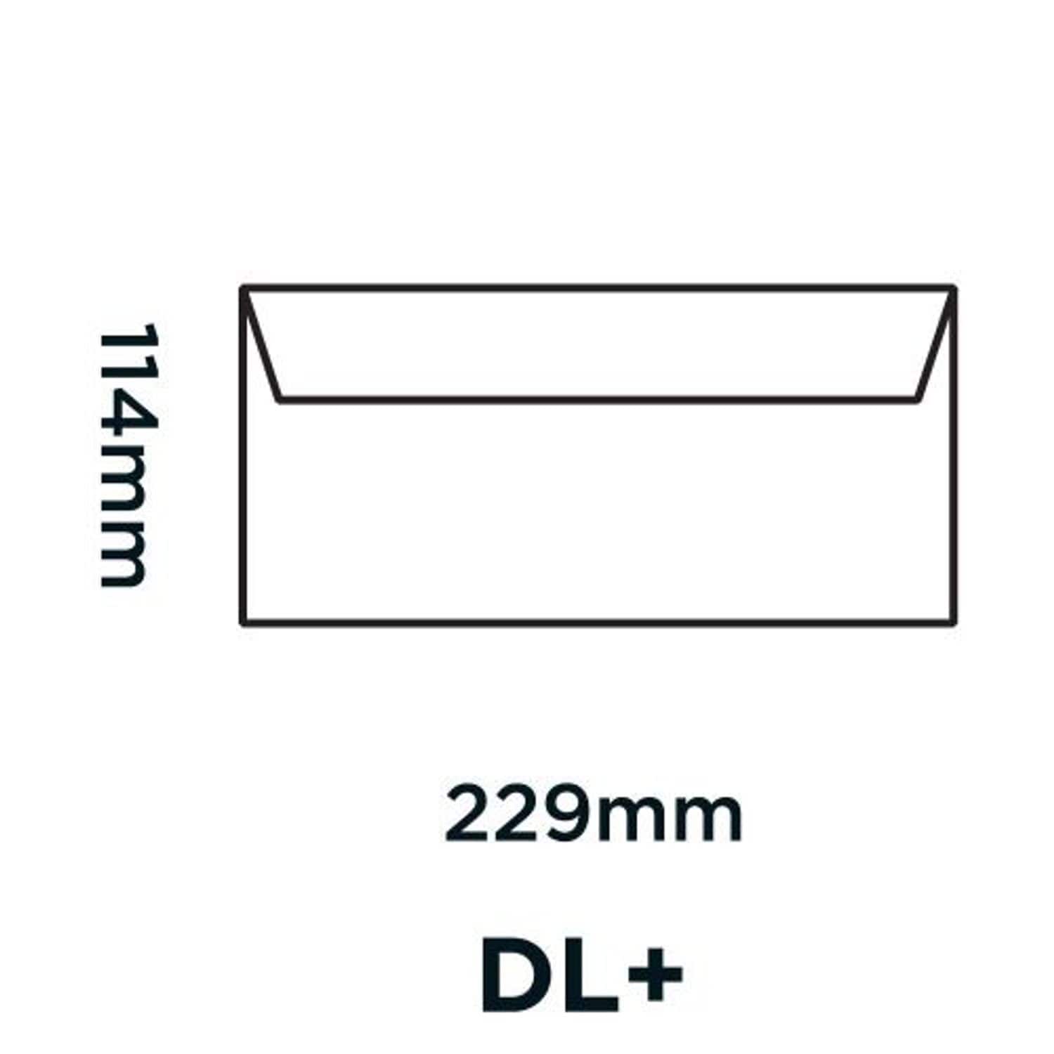 Creative Wallet Peel and Seal Jet Black DL+ 114X229 120GSM - Box of 500