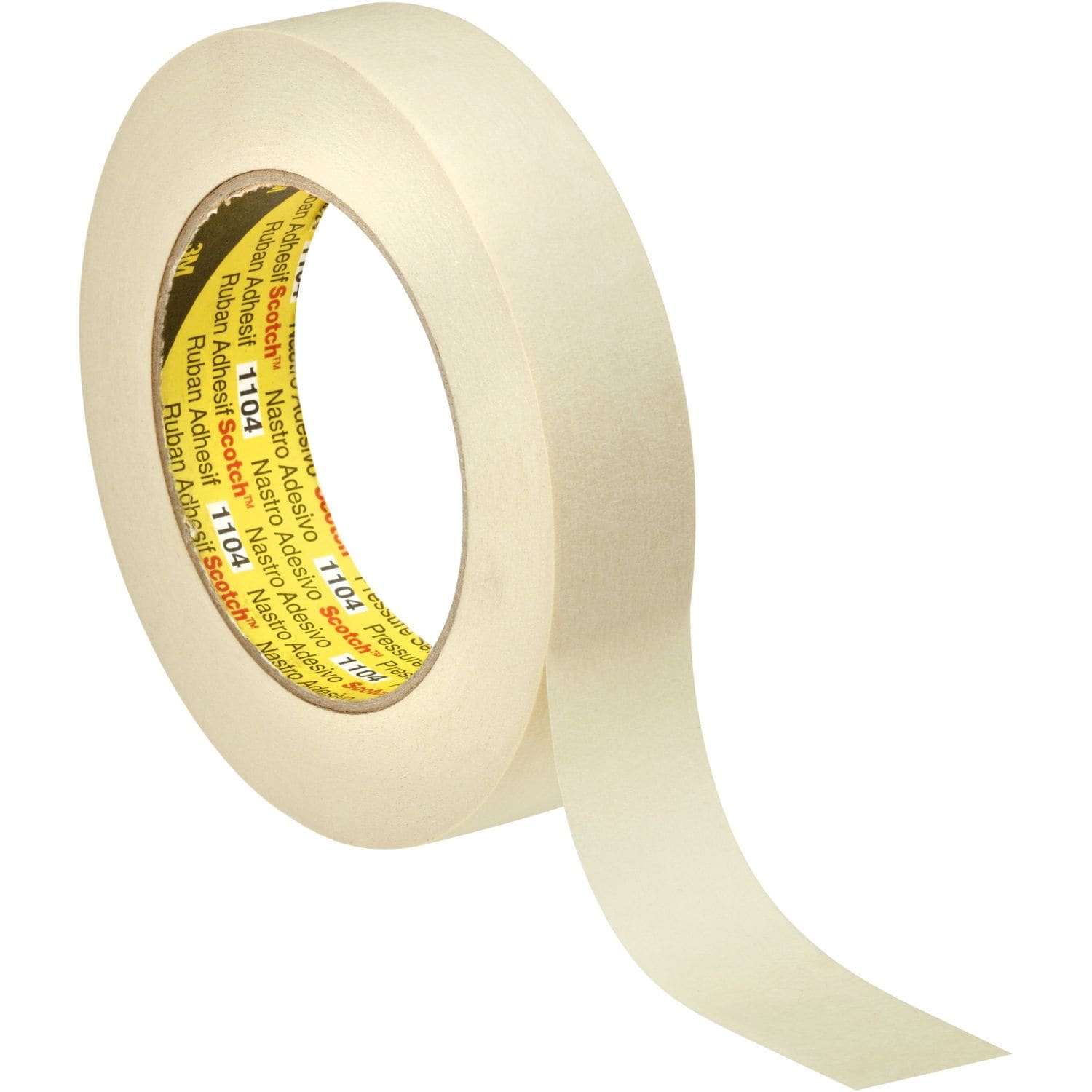 3M Scotch Low Adhesion Masking Tape 1104, Beige, 72 mm x 50 m