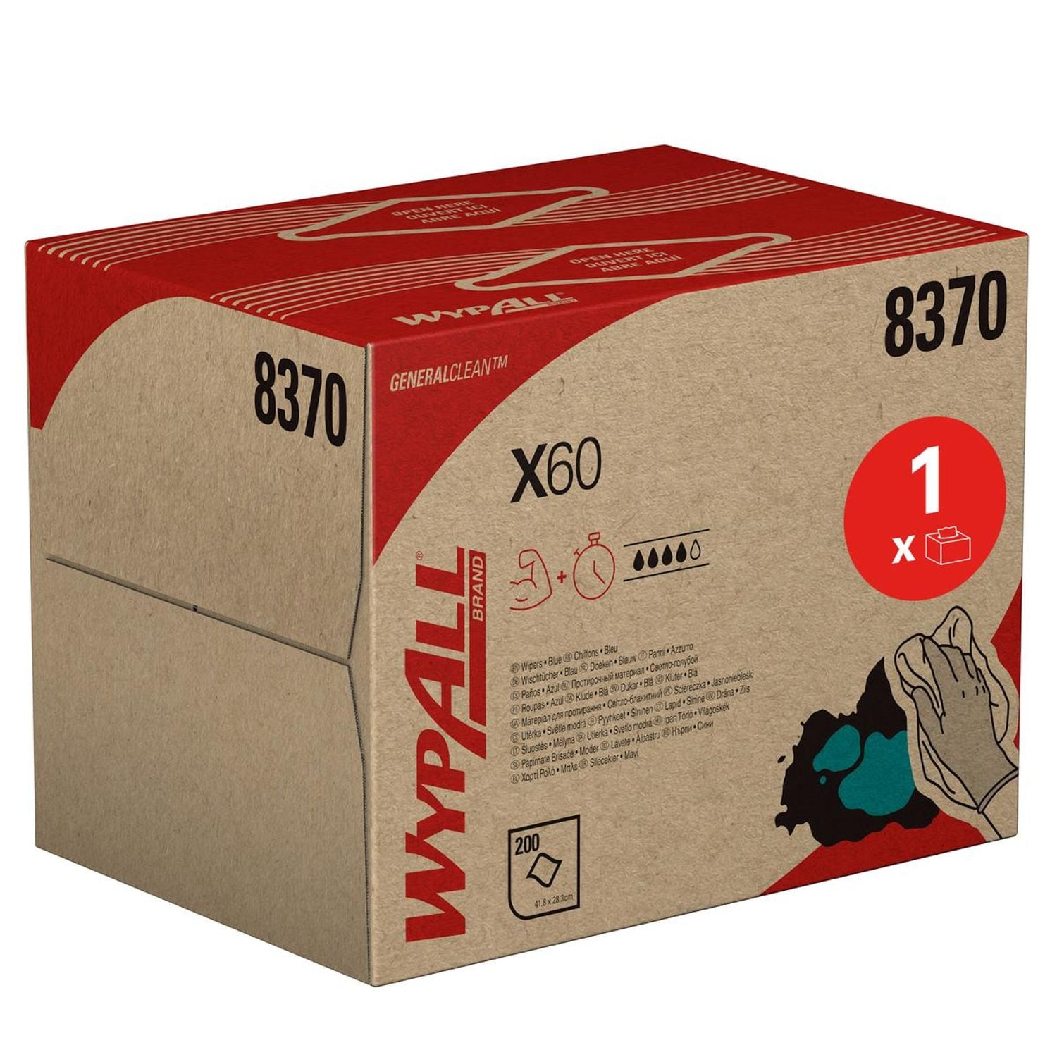 Wypall X60 General Clean Cloths - 1 Brag Box