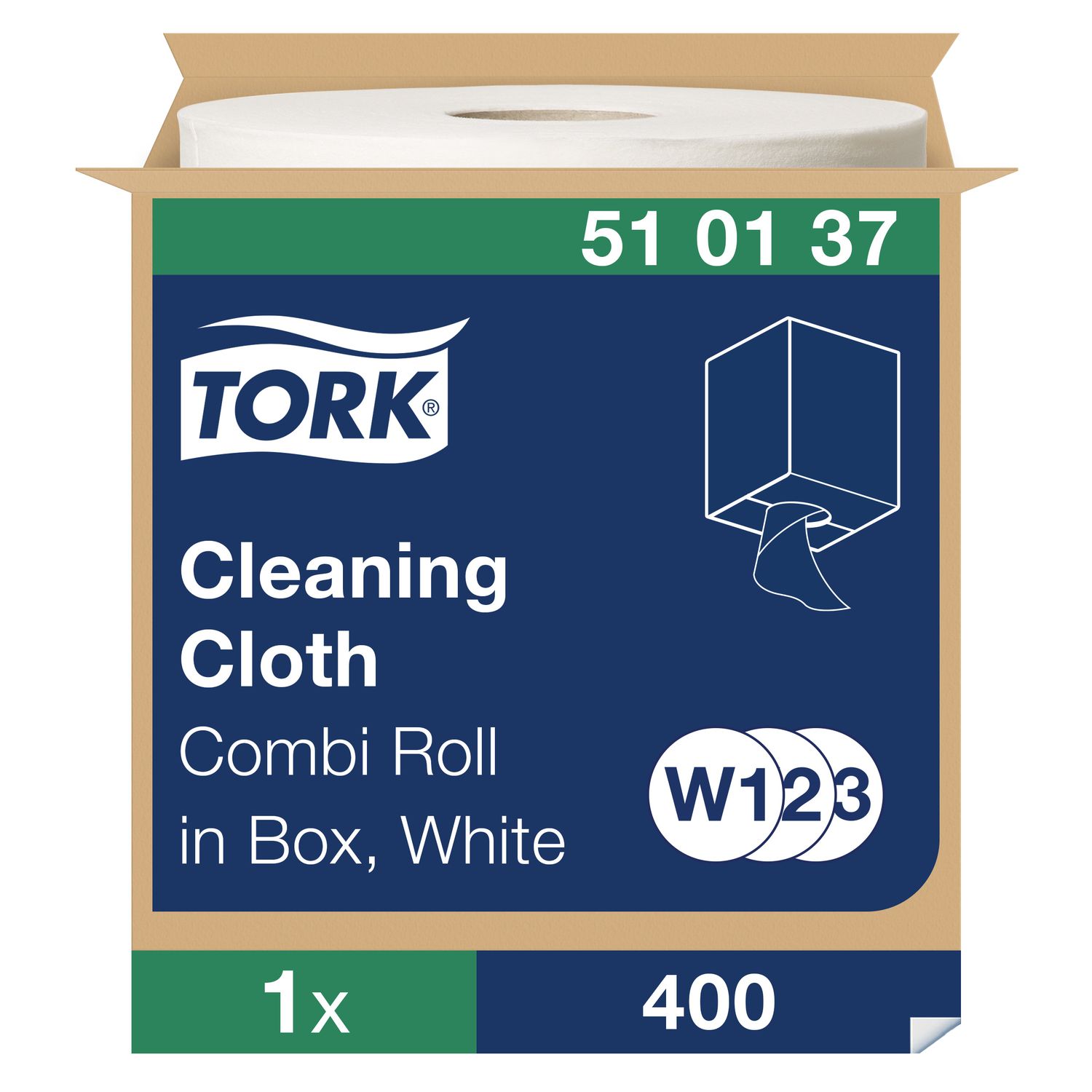 Tork 510137 Cleaning Cloth White (Single) - Picture 1 of 2