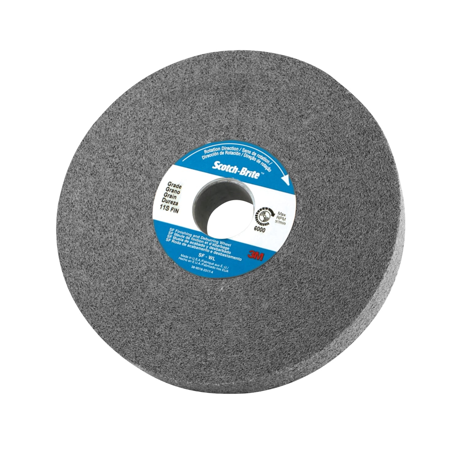 Scotch-Brite Deburring Wheel DB-WL, 152 mm x 25 mm x 25.4 mm, 9S FIN