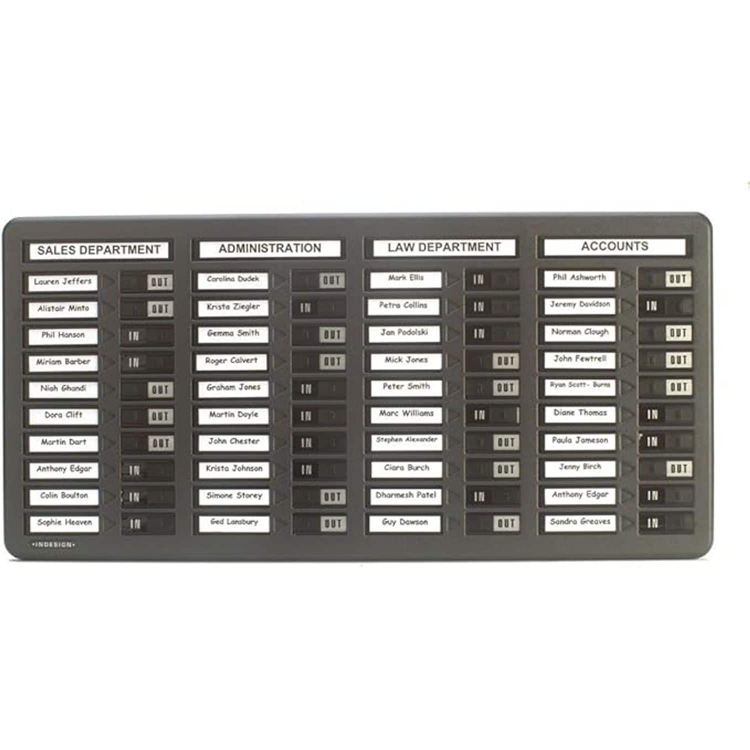 PIT401 40 Name in & Out Board