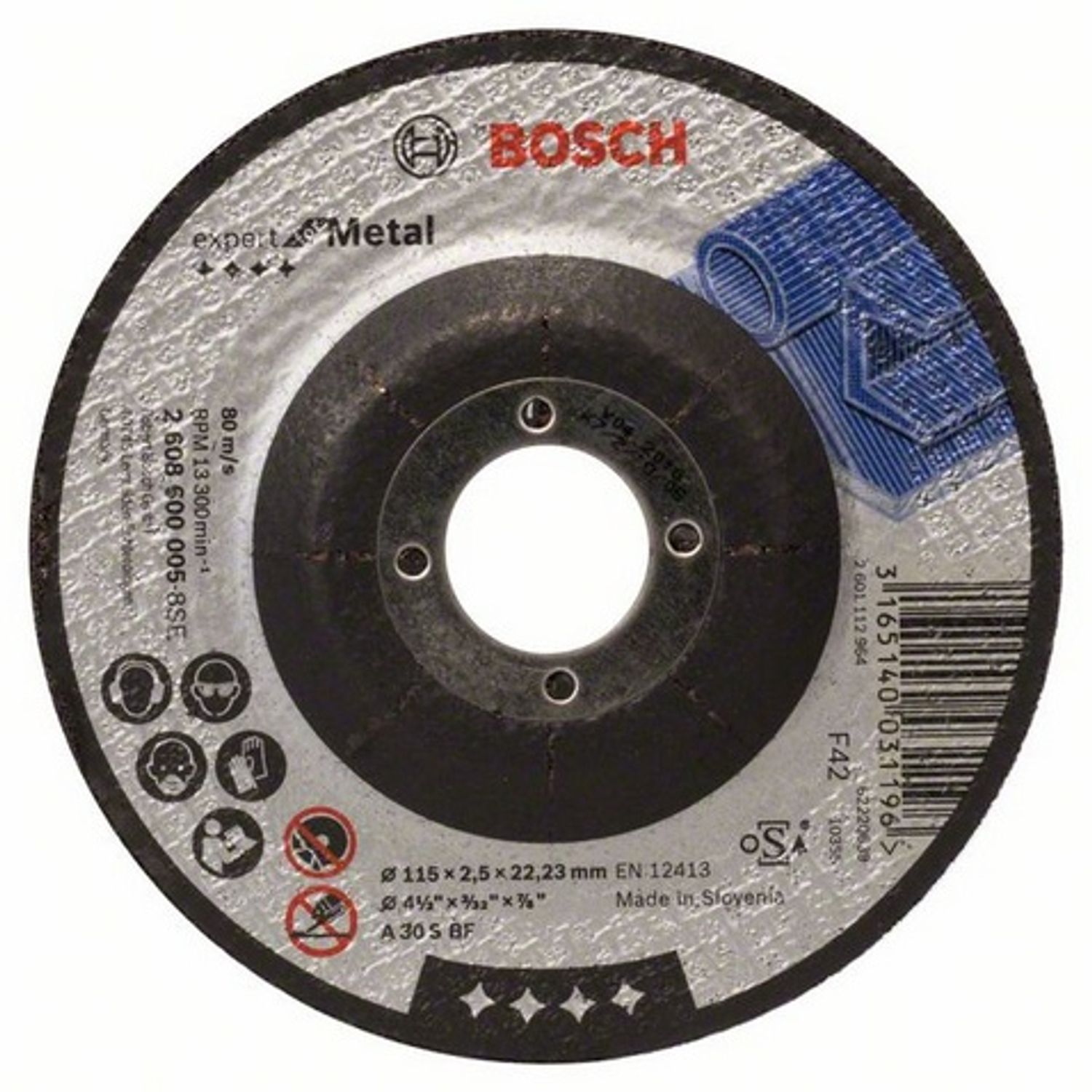 Bosch 2608600005 115 x 22.2 x 6mm Metal Cutting Disc- you get 25