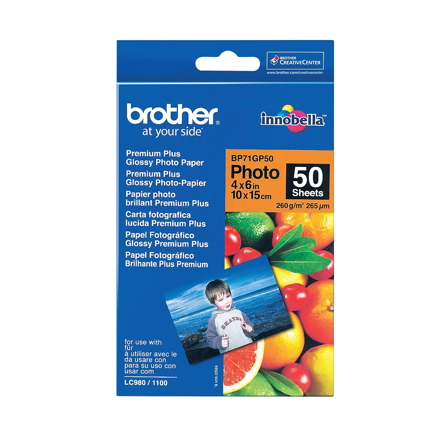 Brother BP71GP50 Premium Glossy Photo Paper White