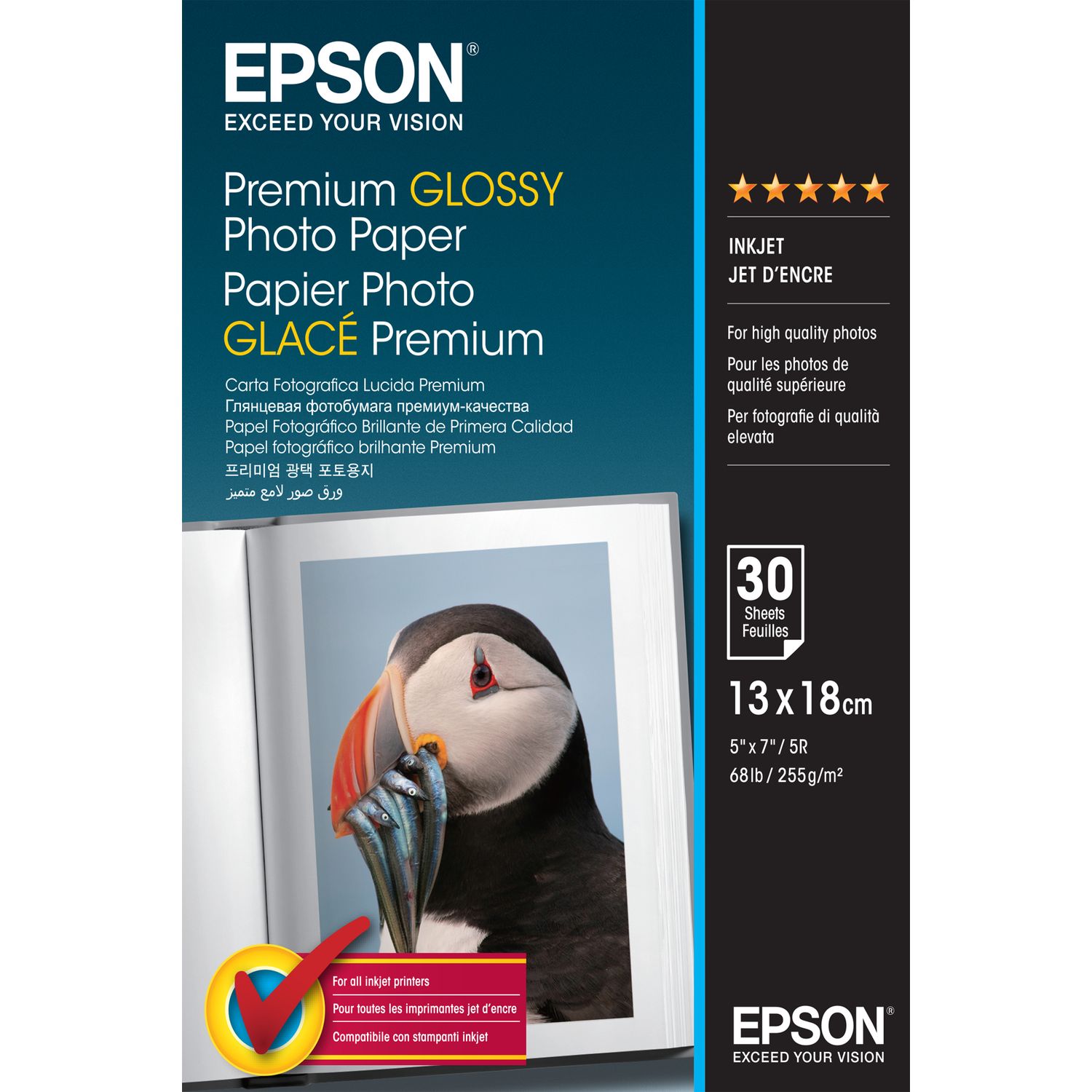 Epson Epson Photo Paper Premium Glossy 255gsm 130x180mm 30 Sheets
