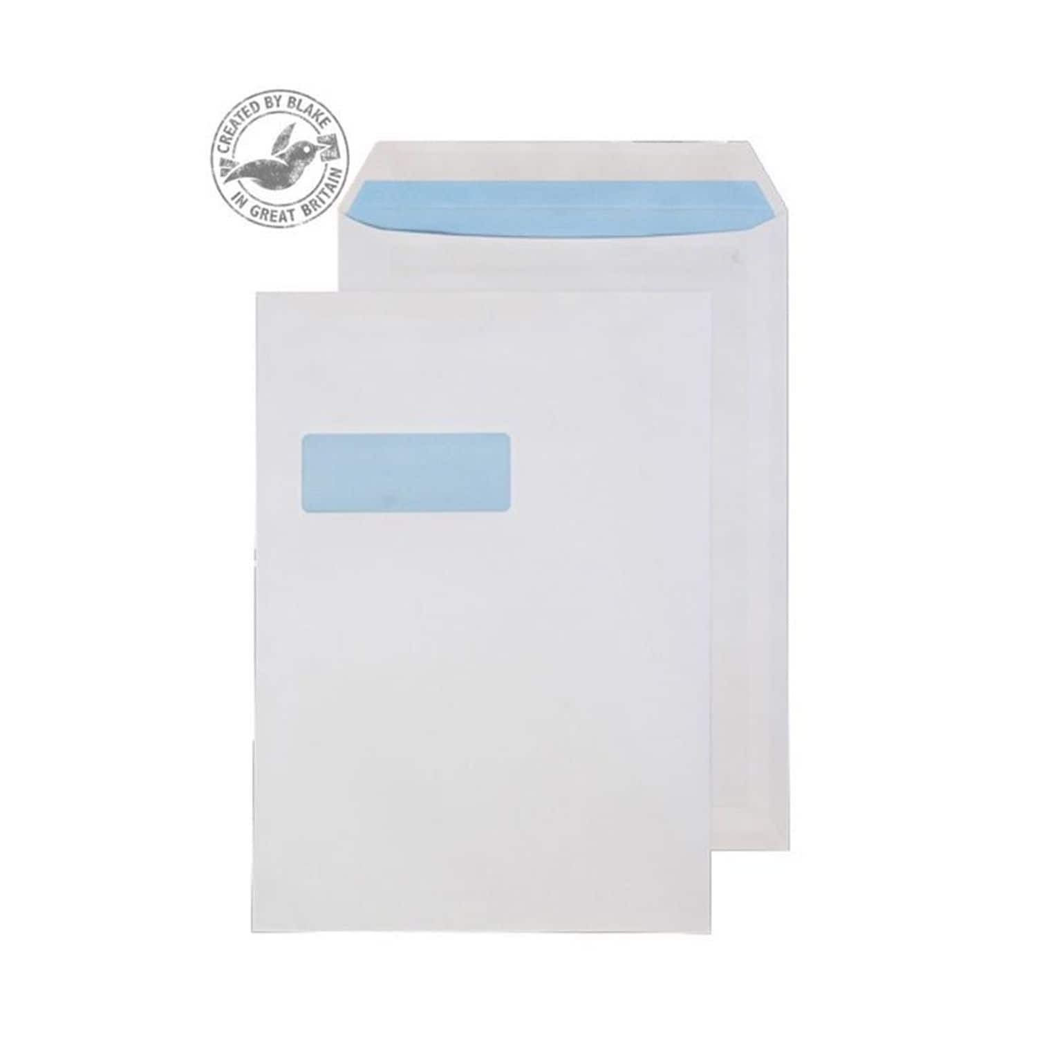 Blake Purely Everyday C4 White Windowed Press Seal Envelopes 250's
