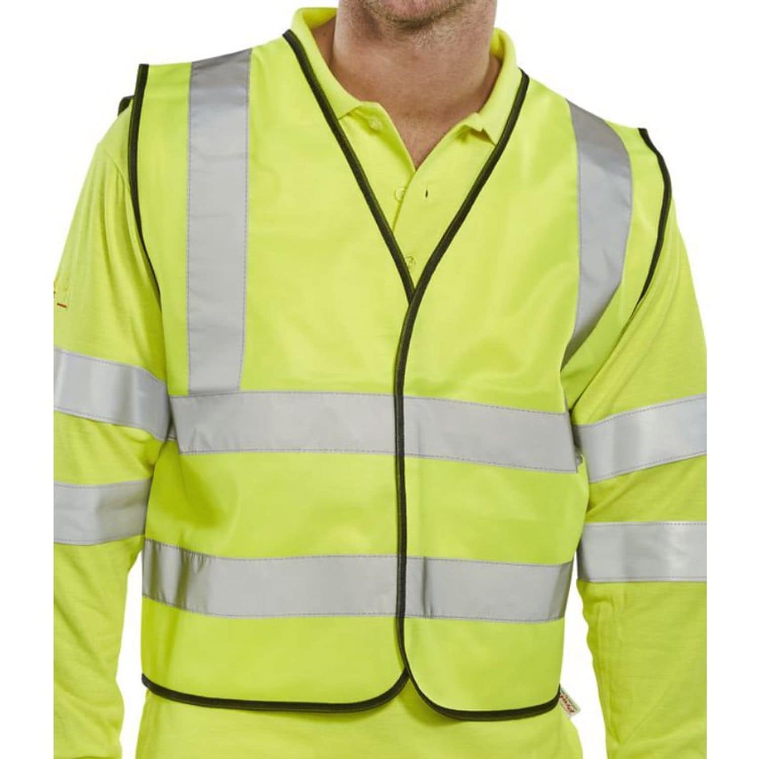 Beeswift B-Seen EN ISO 20471 Short Vest -S/yell Lge