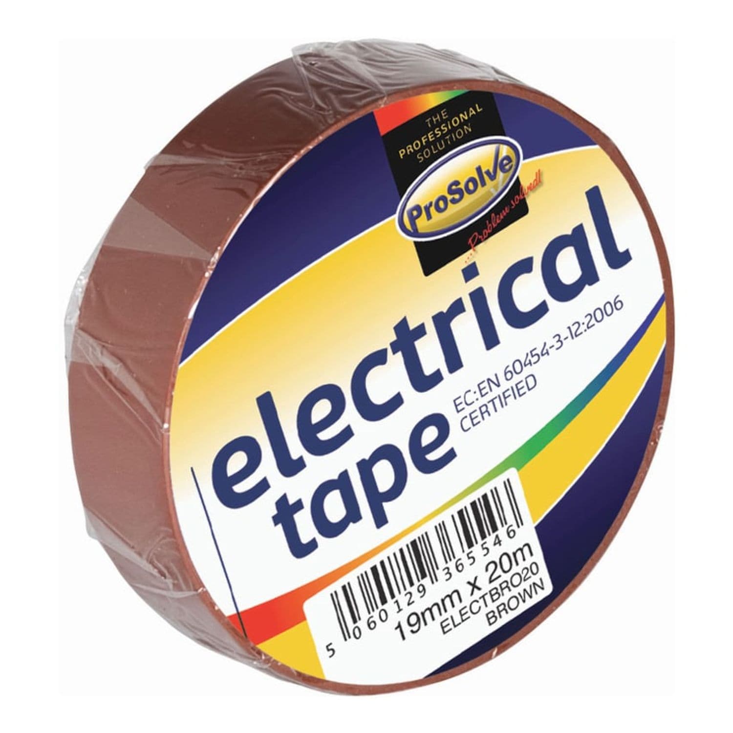 ProSolve Electrical Tape Brown 19mm X 20m- you get 10
