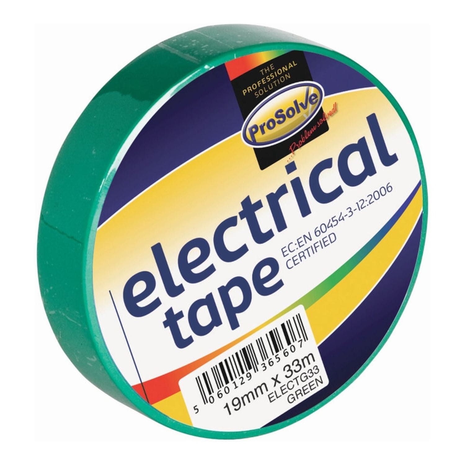 ProSolve Electrical Tape Green 19mm X 33m- you get 10