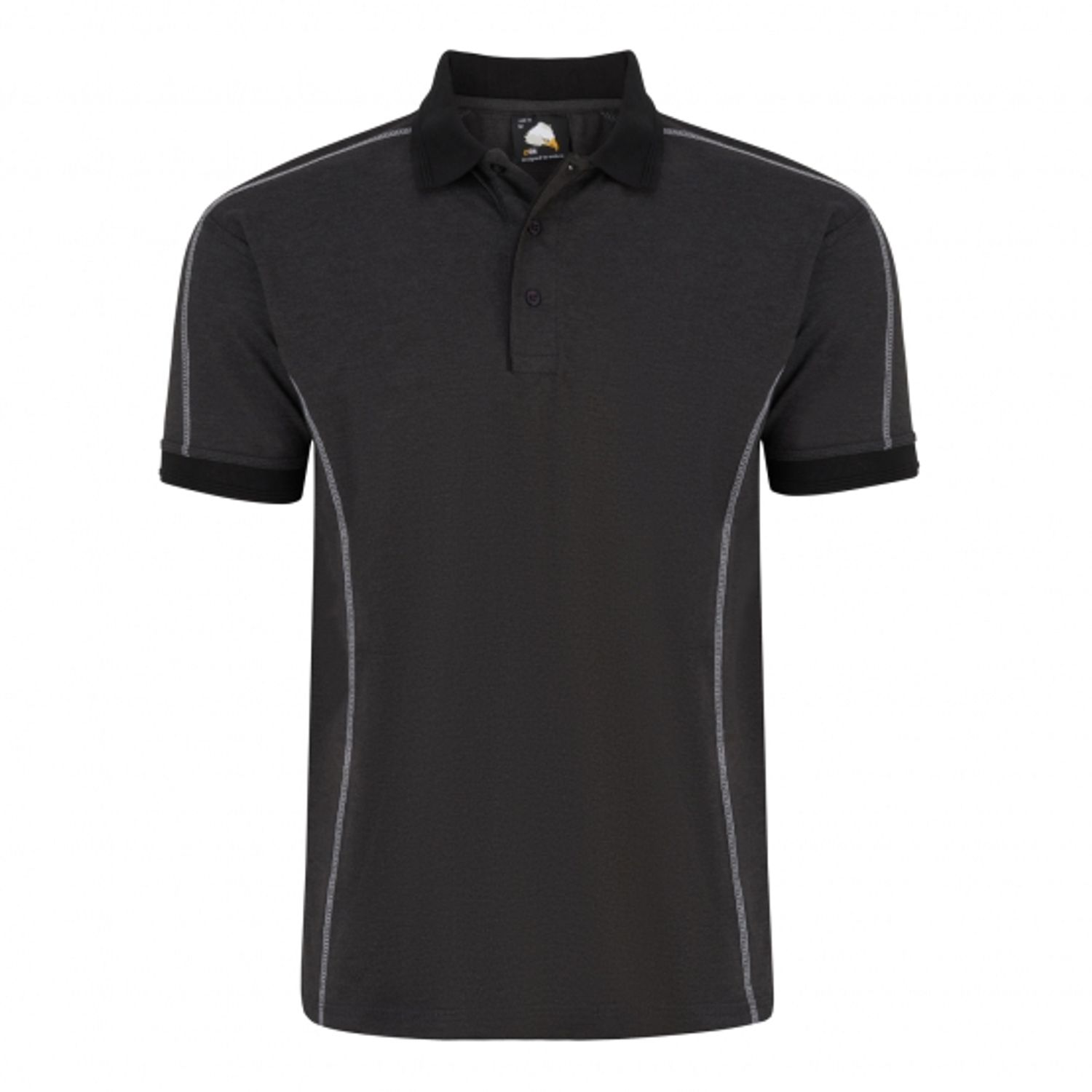 ORN Crane Polo Shirt - XL - Charcoal Melange - Black