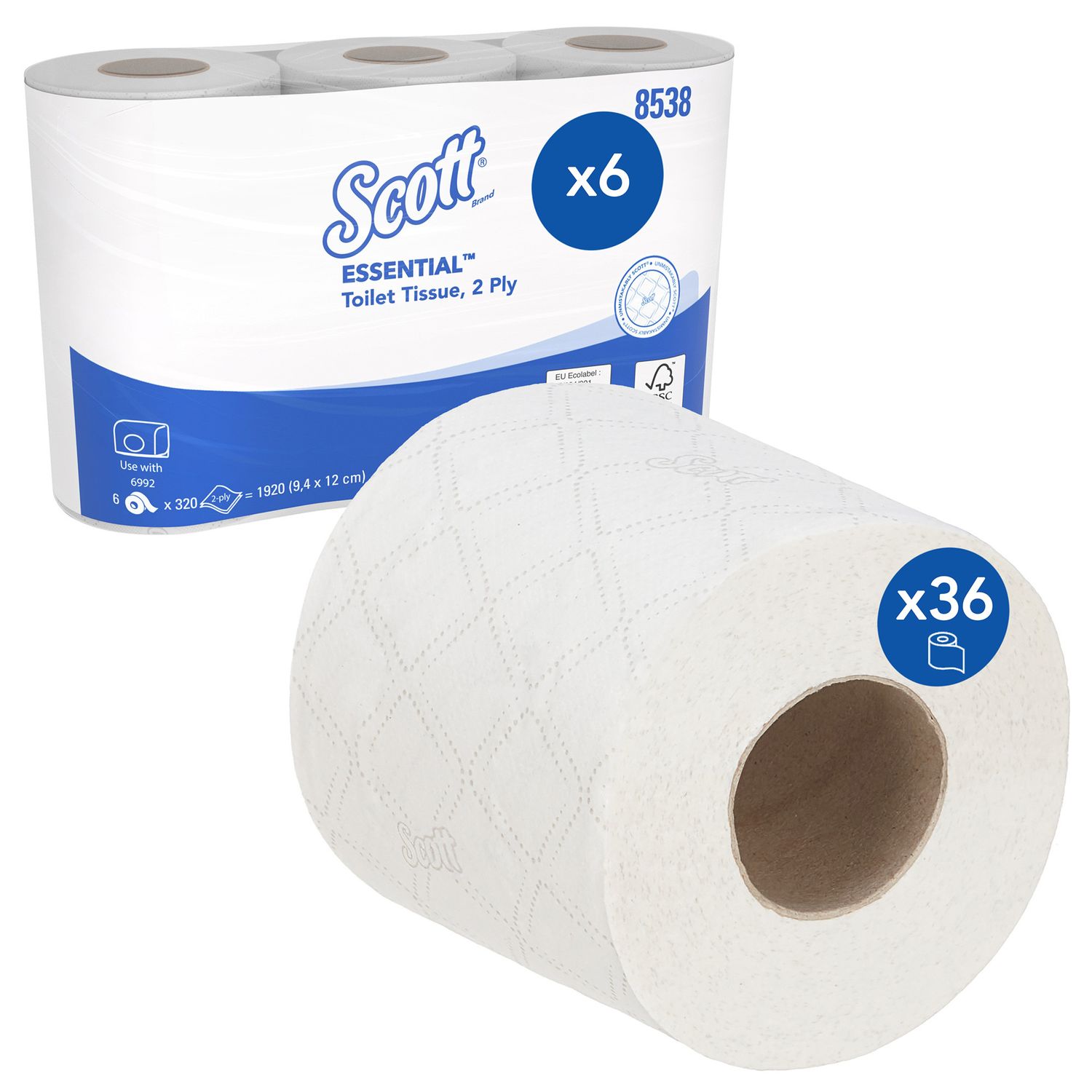 Scott Essential Standard Toilet Paper Roll - 36 Rolls - Picture 2 of 5