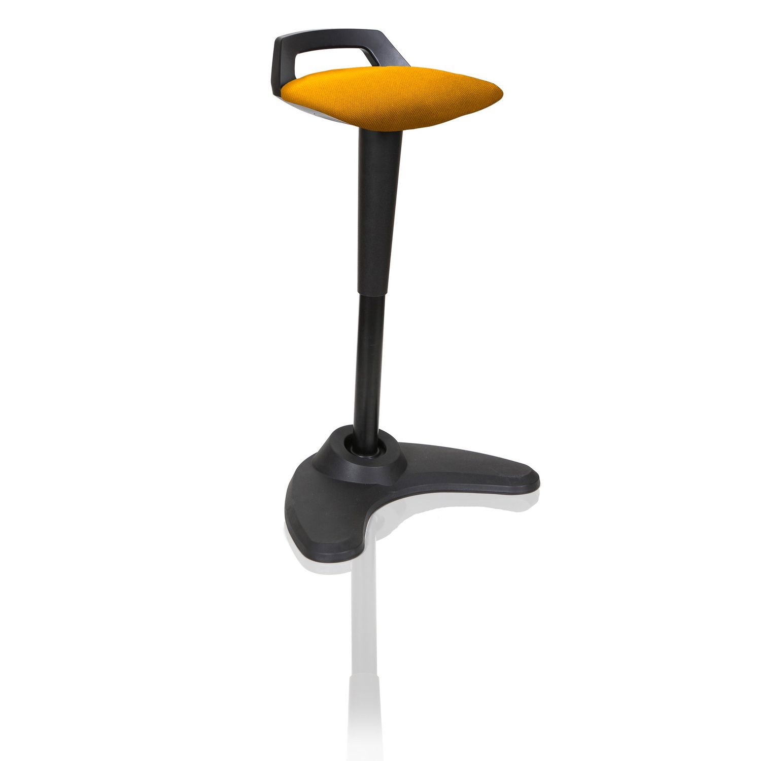 Dynamic Spry Stool Black Frame Bespoke Seat - Yellow