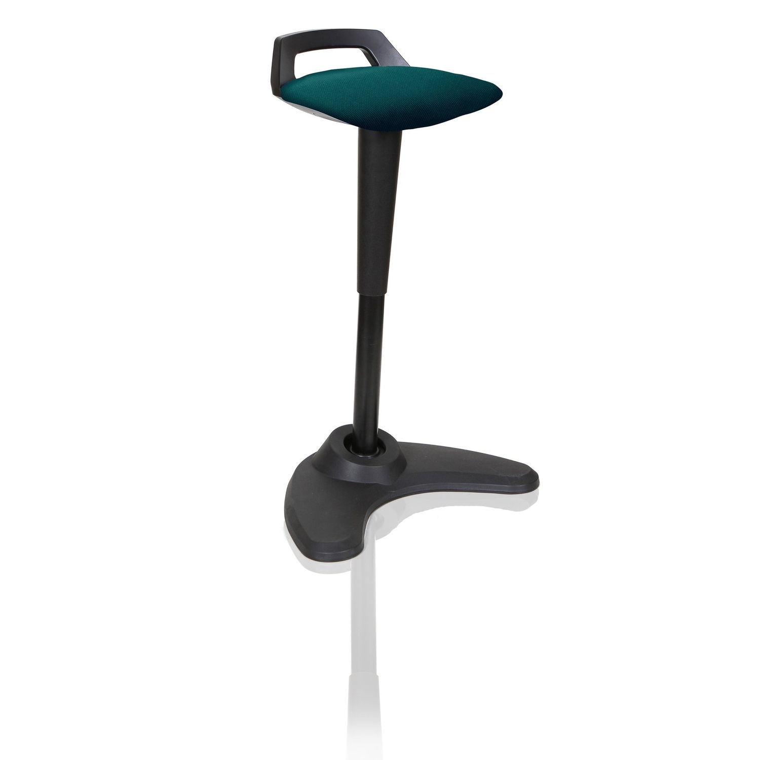 Dynamic Spry Stool Black Frame Bespoke Seat - Teal