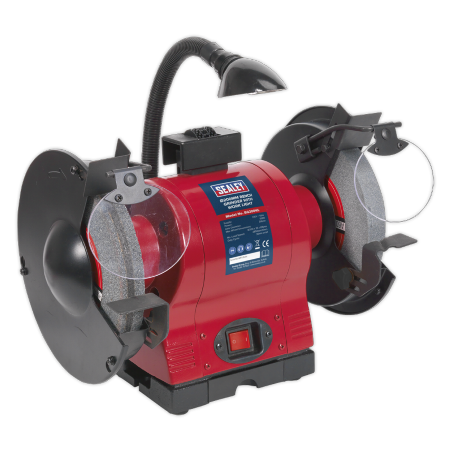 Sealey Bench Grinder 200MM with Work Light 550W/230V