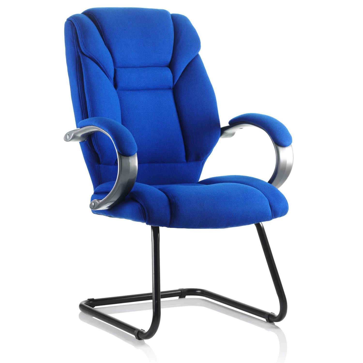 Dynamic Galloway Cantilever Chair Blue Fabric with Arms