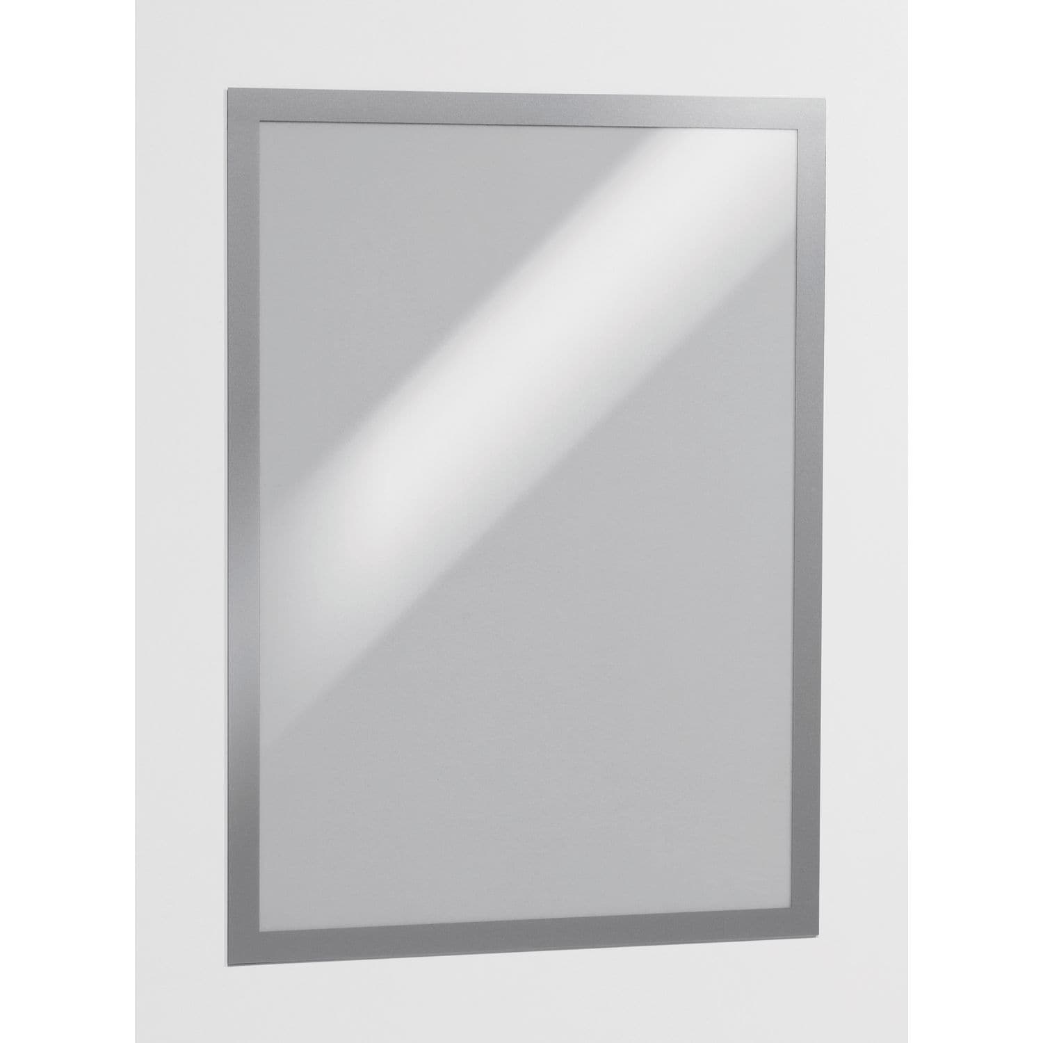 Durable Durable Duraframe Magnetic Display Frame Self Adhesive A3 Silver (Pack 2