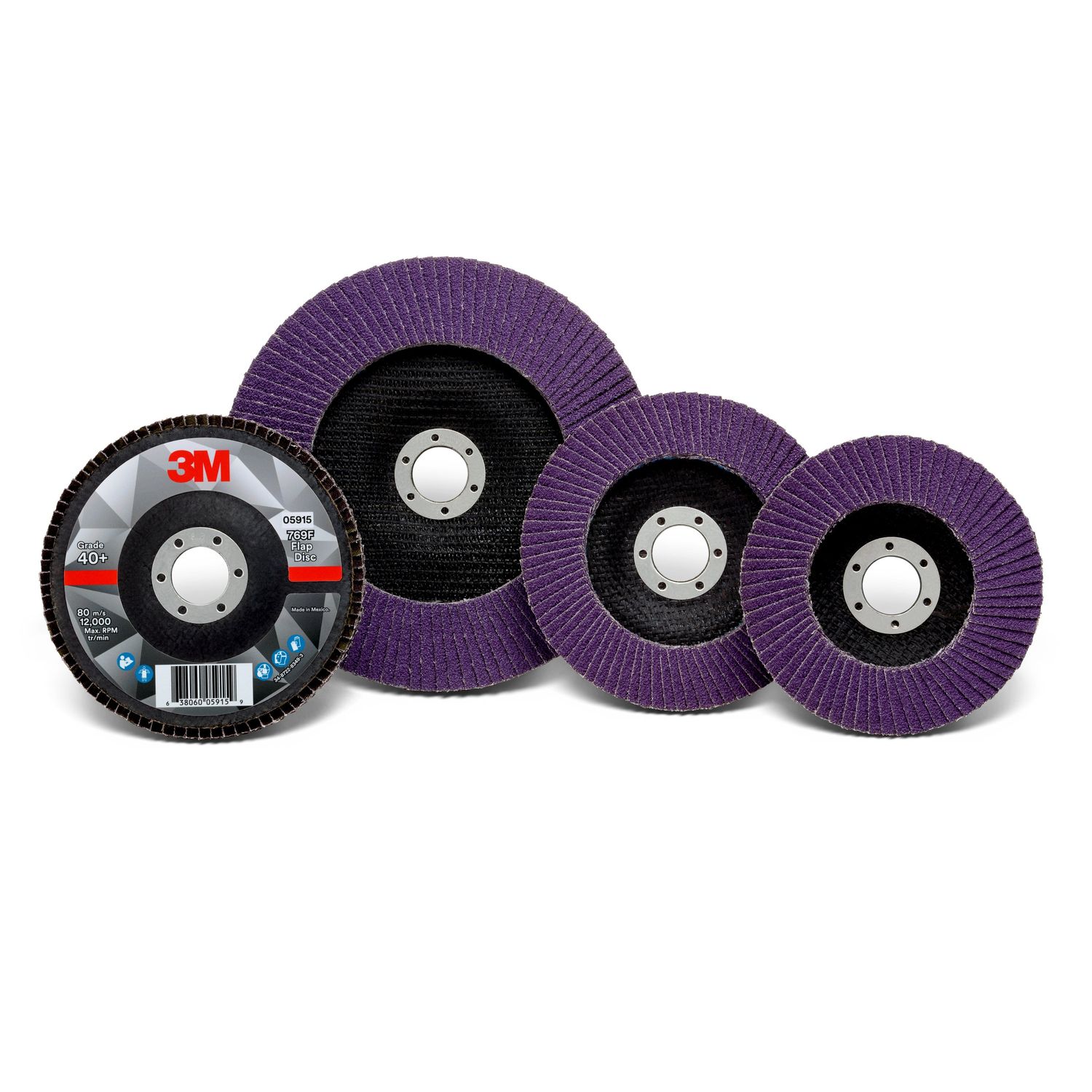 3M Flap Disc 769F, 115 mm, 40+, Flat