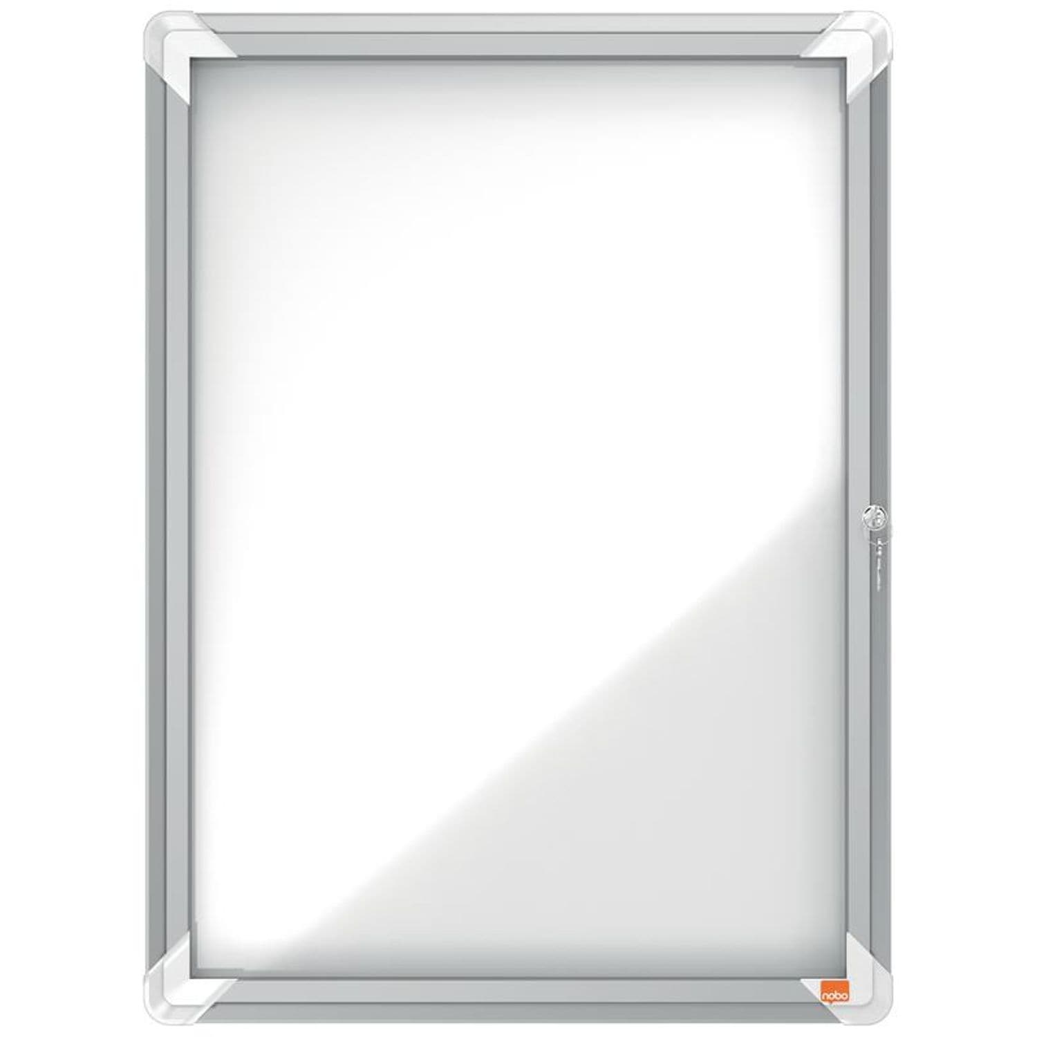 Nobo Premium Plus Outdoor Lockable Magnetic Whiteboard Display Case Aluminium Fr