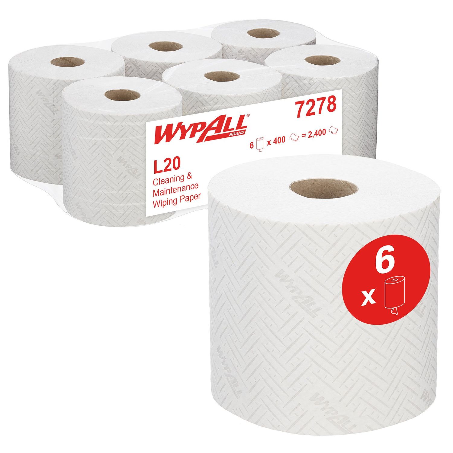 L20 Centrefeed Paper Wipers - 6 Rolls