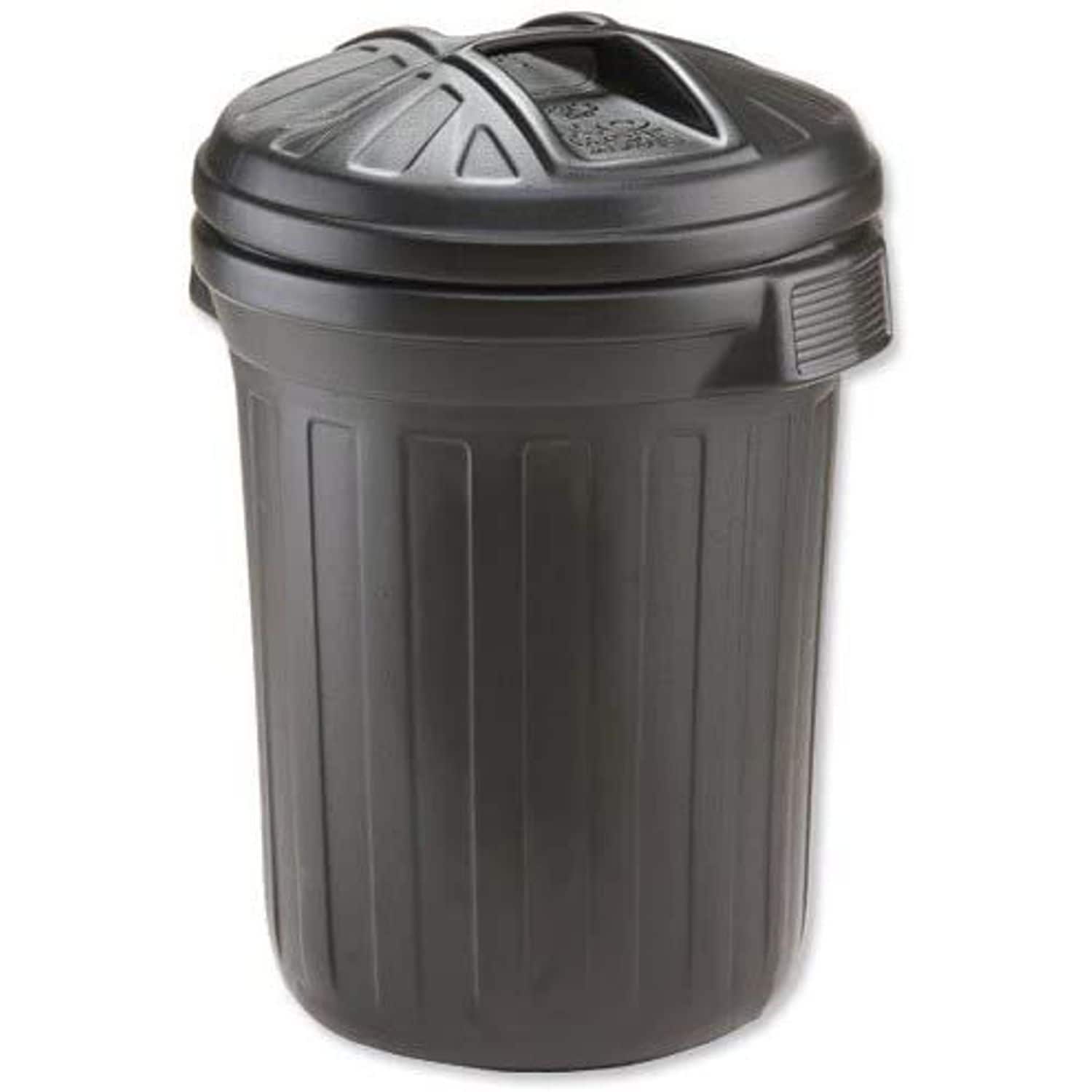 Strata Black Bin With Push On Lid 80L
