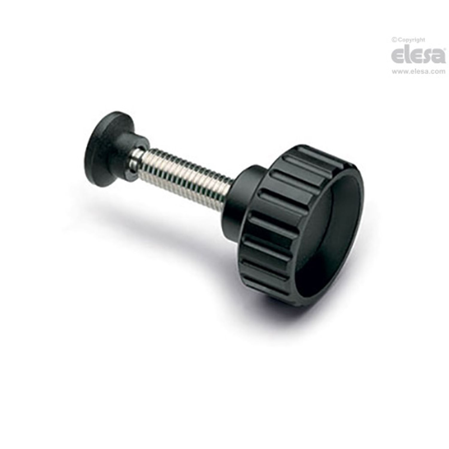 ELESA Fluted knob-BT.32-SST-p-M8x40-SV21