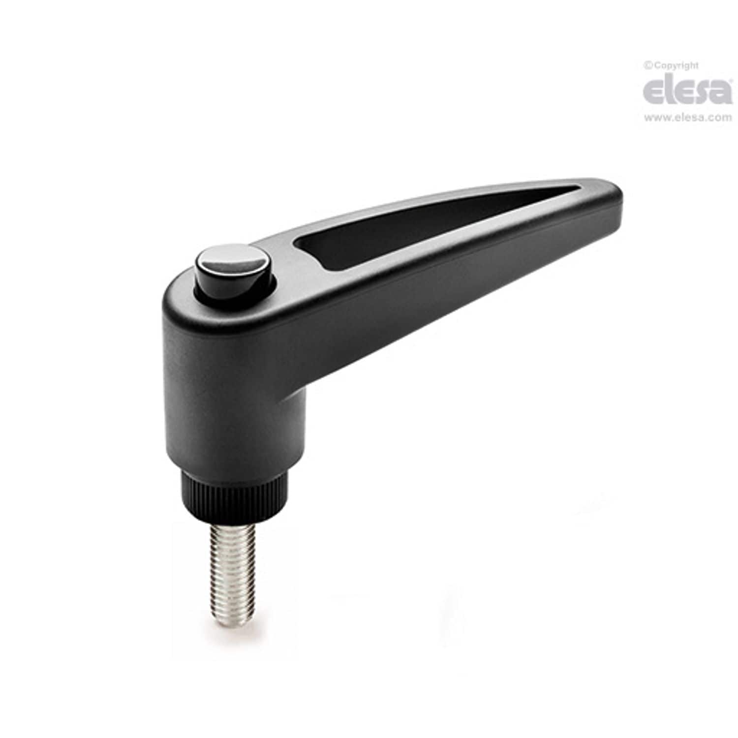 ELESA MRT Adjustable handles Technopolymer Zinc-plated steel threaded stud MRT.8