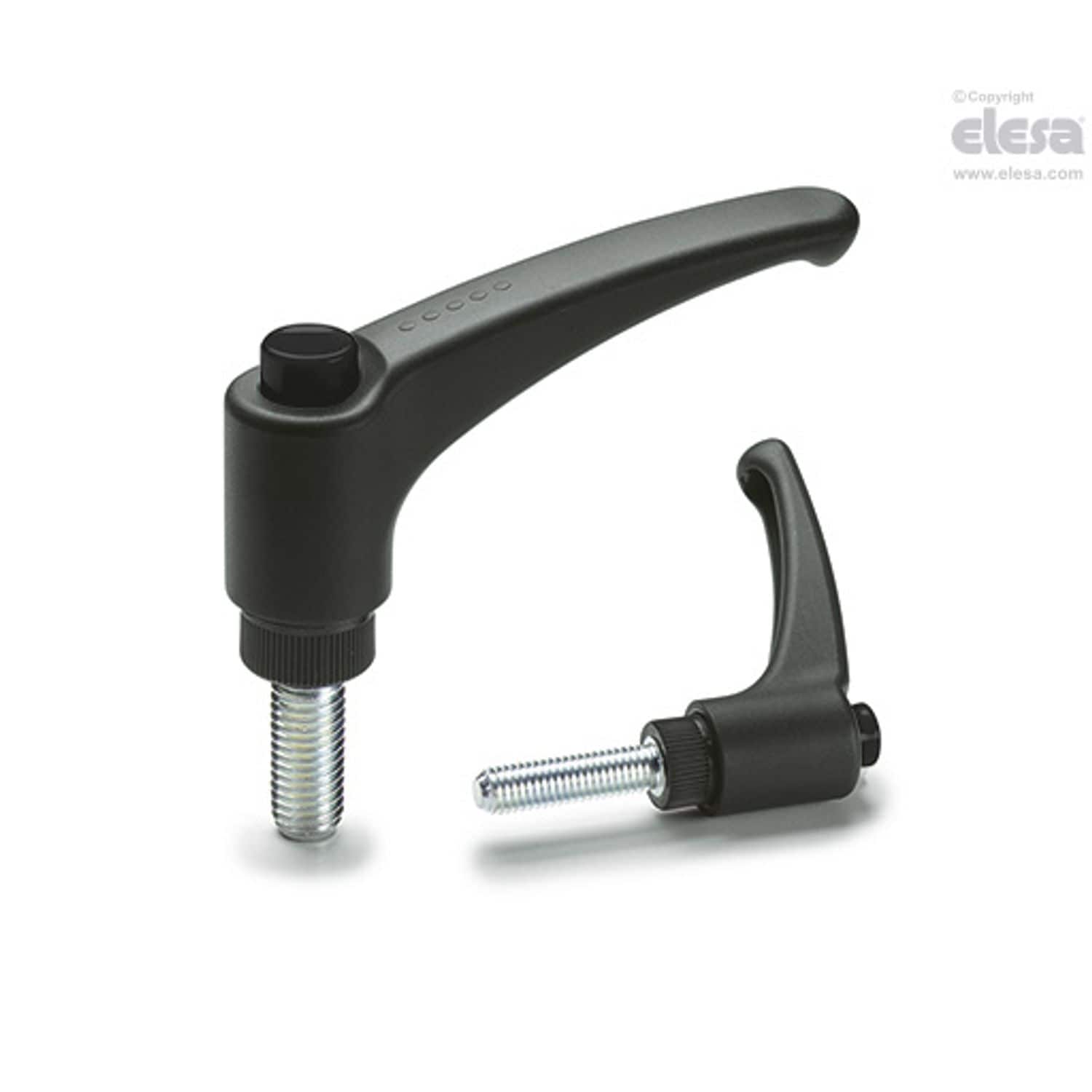 ELESA ERX Adjustable handles Technopolymer Zinc-plated steel threaded stud ERX.6
