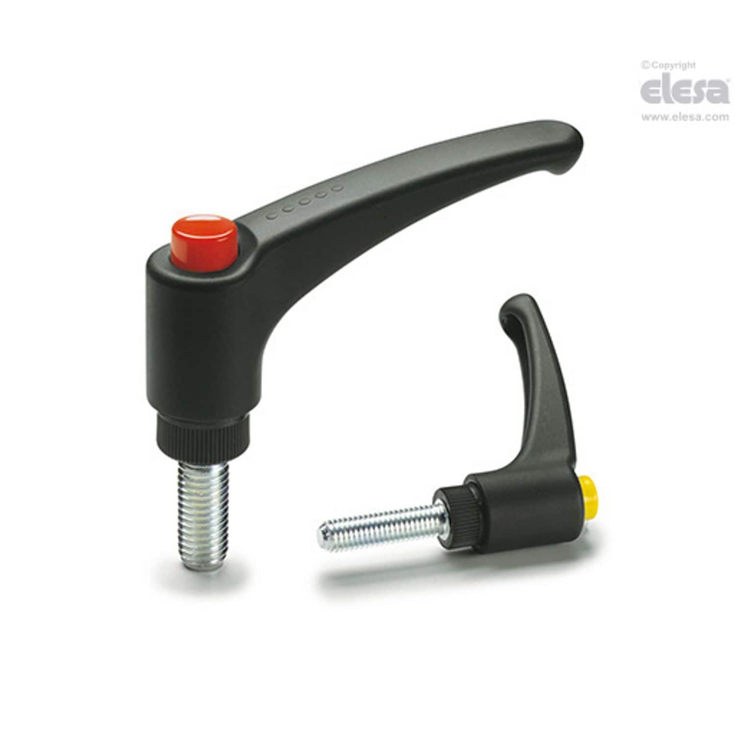 ELESA ERX Adjustable handles Technopolymer Zinc-plated steel threaded stud ERX.6