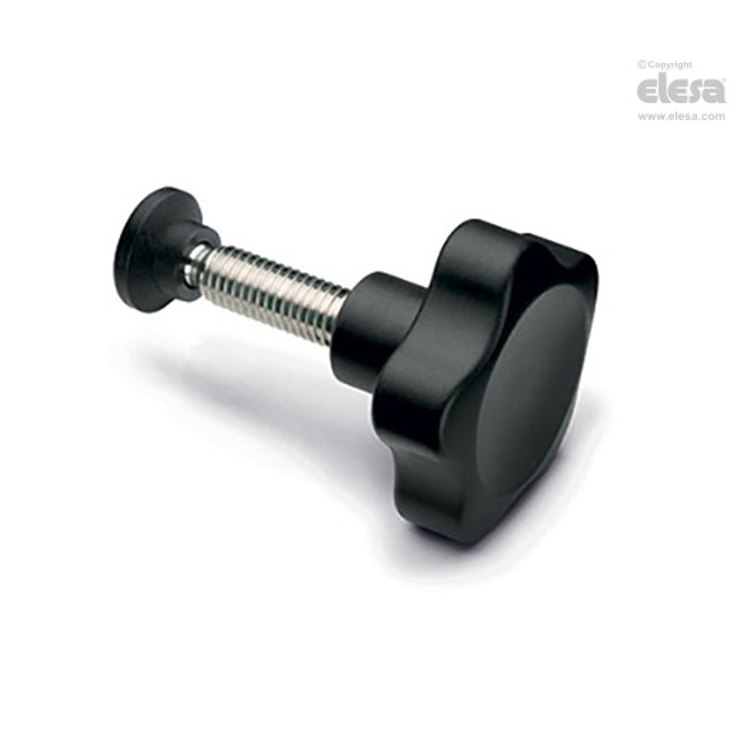 ELESA Lobe knob with locking pad-VC.692/50-SST-p-M10x35-SV32