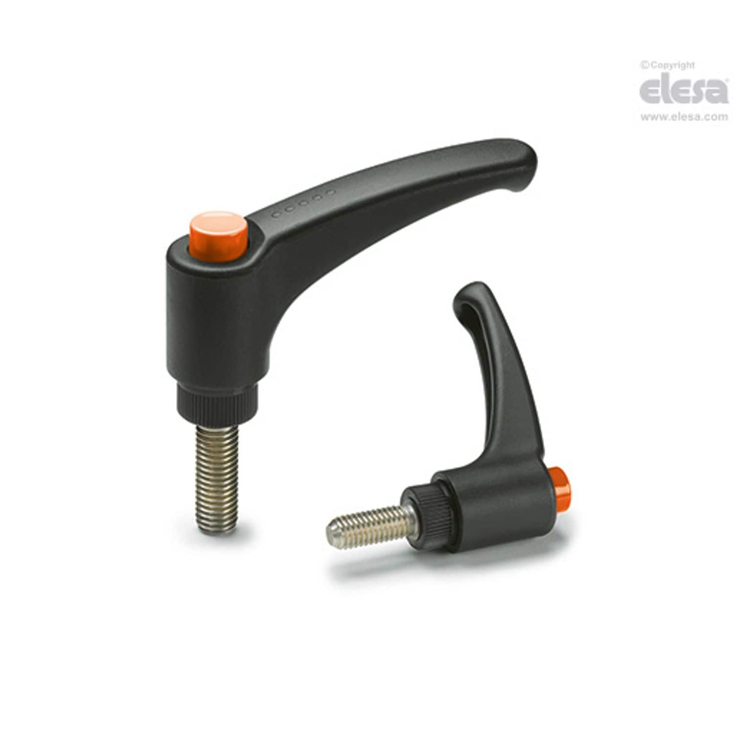 ELESA ERX Adjustable handles Technopolymer Stainless steel threaded stud ERX.95