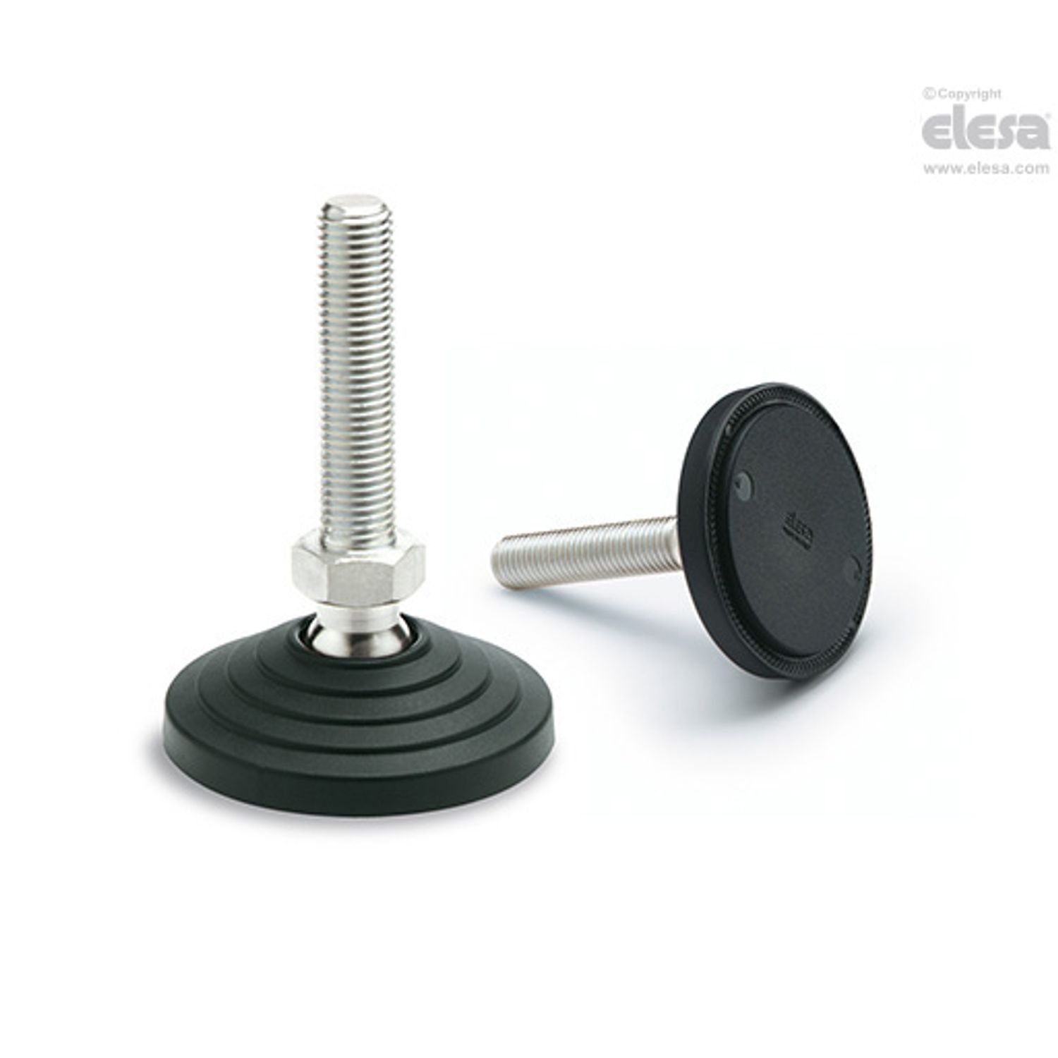 ELESA Levelling feet-LV.A-80-24-SST-M16x98