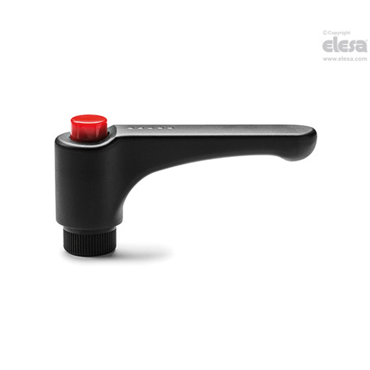 ELESA ERW Adjustable handles Flat lever technopolymer Brass boss threaded hole E