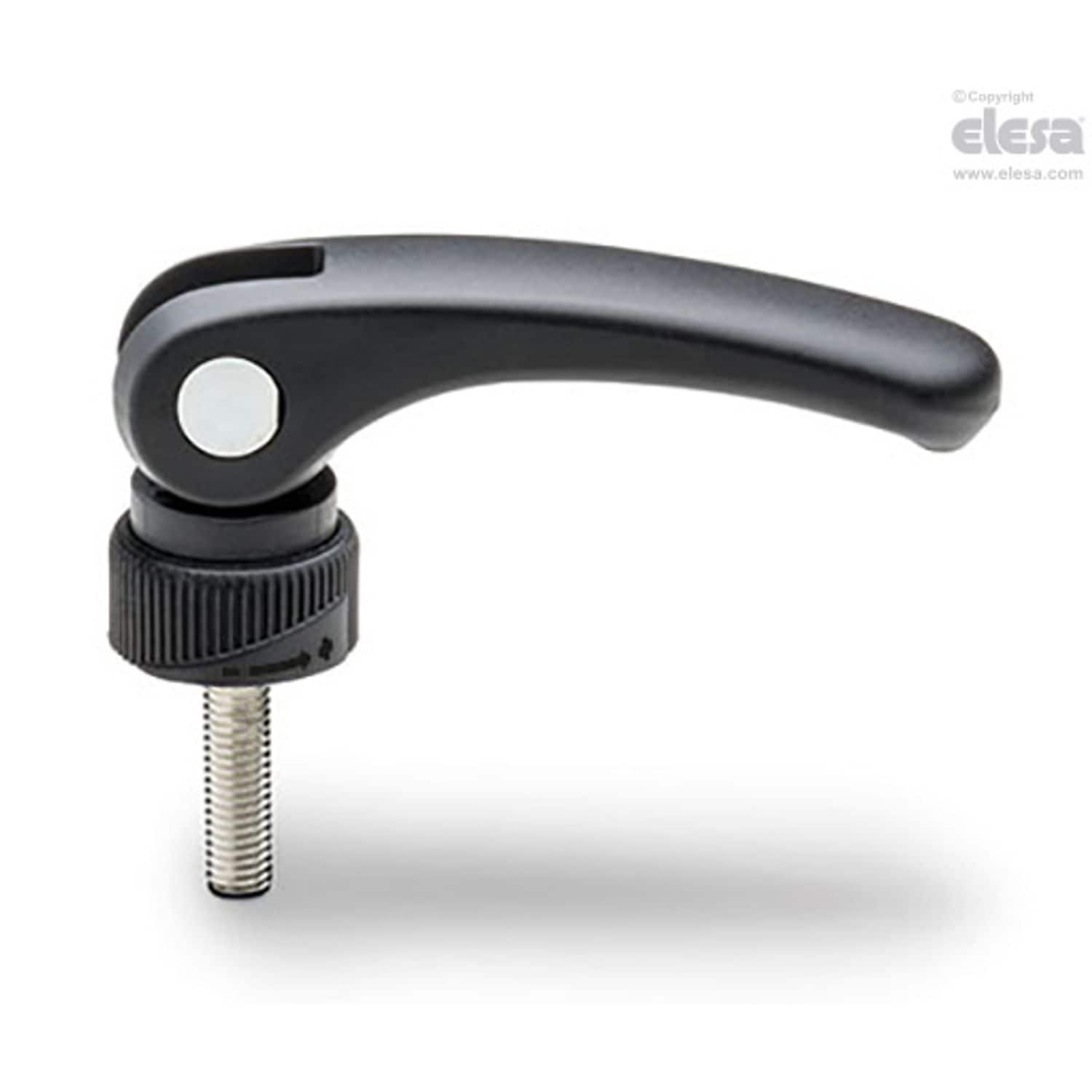 ELESA LAC Cam levers Technopolymer With adjustable ring-nut rotating pin with th