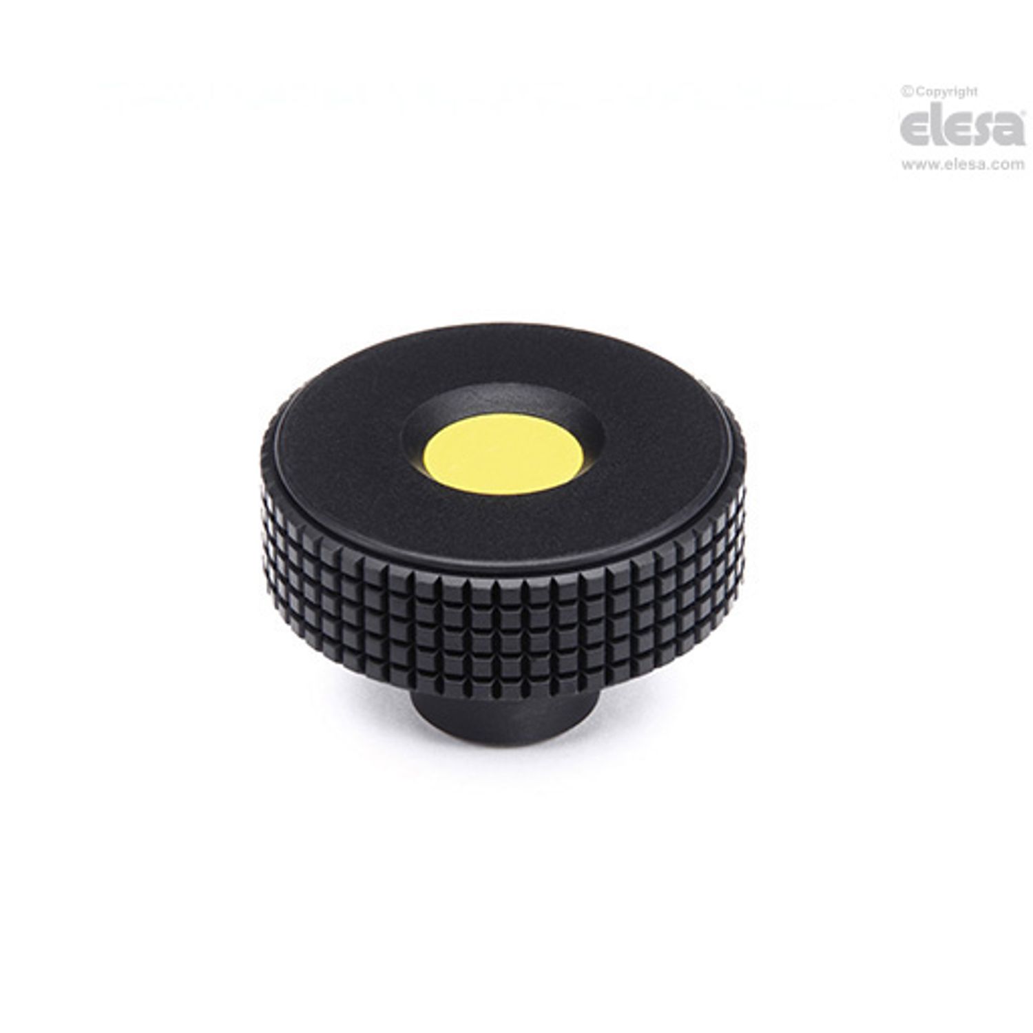 ELESA MBT Diamond cut knurled knobs Technopolymer Brass boss plain or threaded b