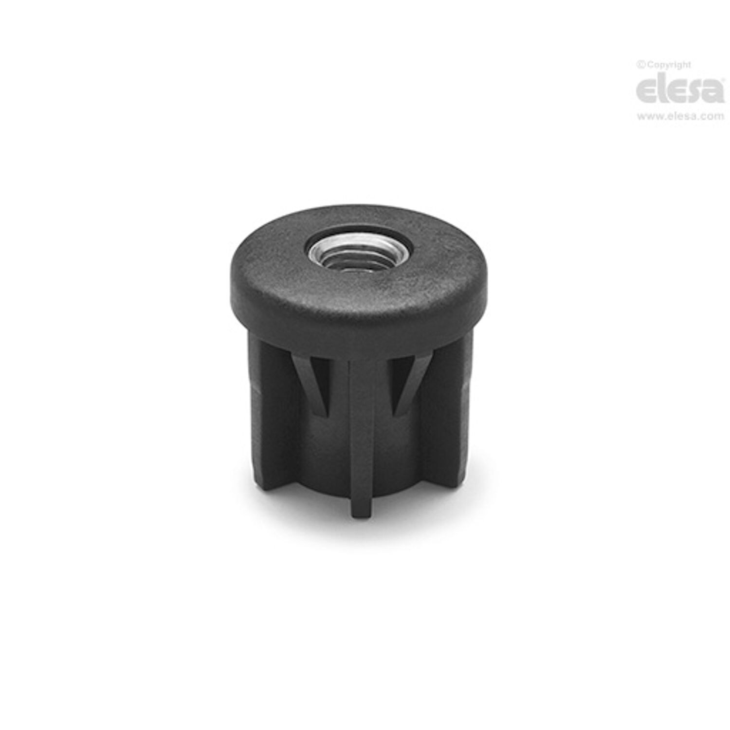 ELESA NDXT Round end-caps for tubes Technopolymer NDX.T-48.3x2-M12