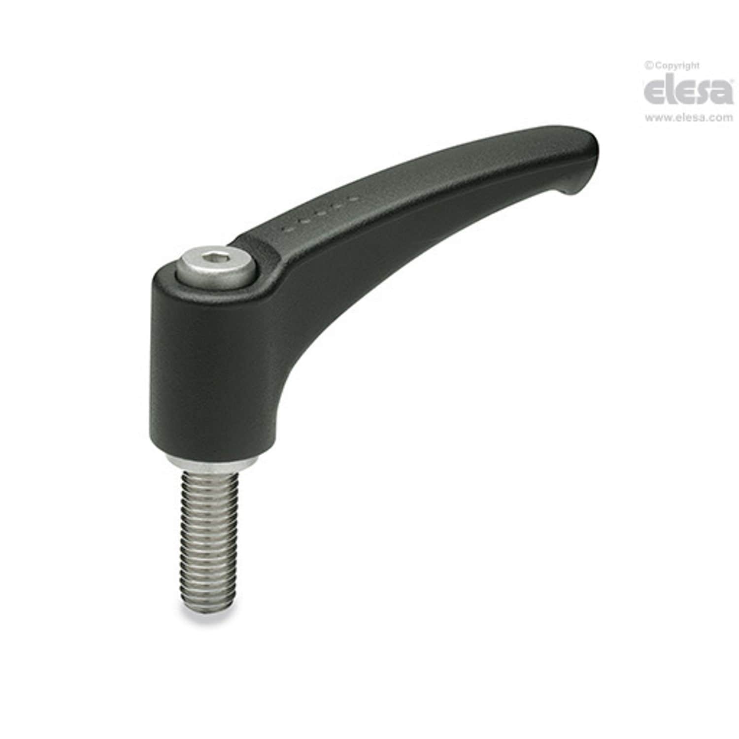 ELESA ERM Adjustable handles Zinc alloy steel or stainless steel clamping elemen