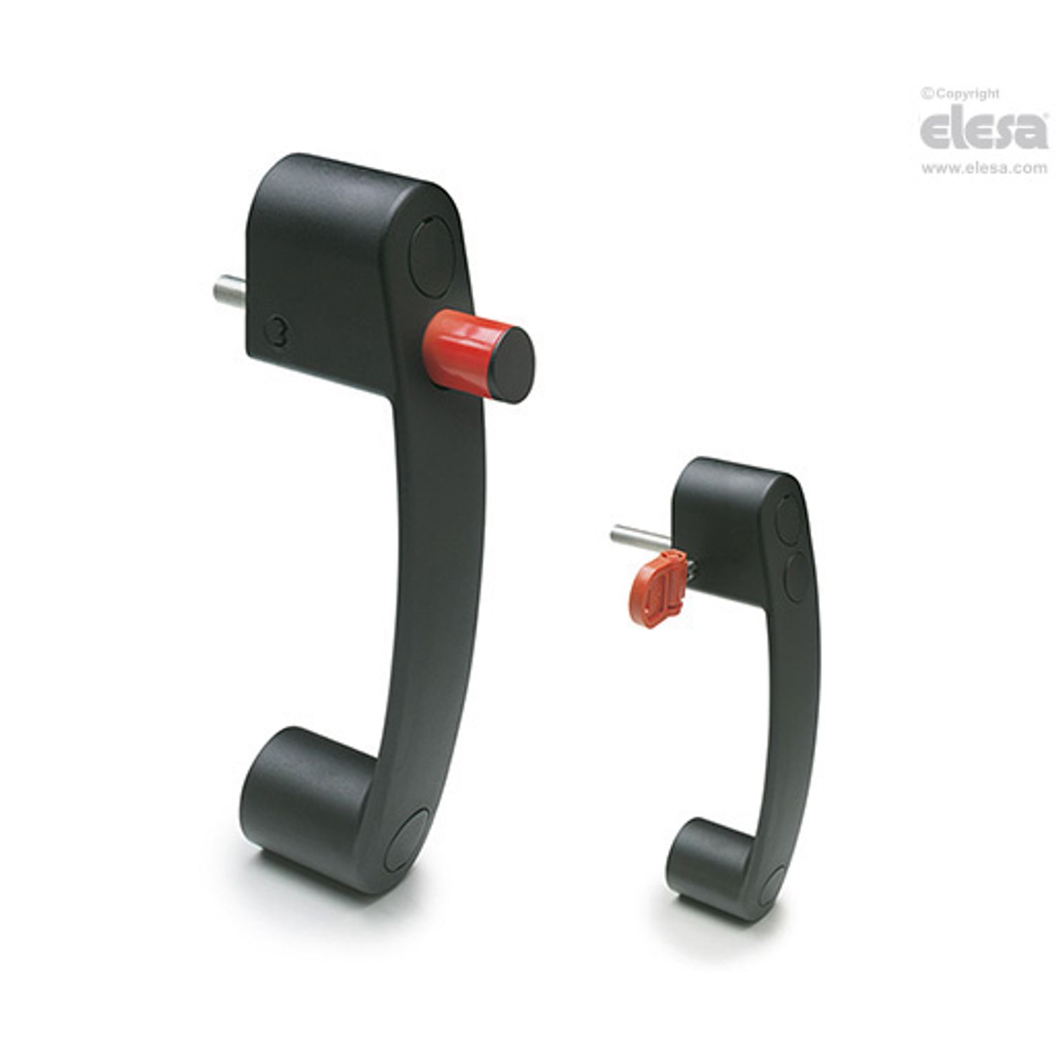 ELESA Safety locking handle-EBR.150-CH-8-81-C6 Red