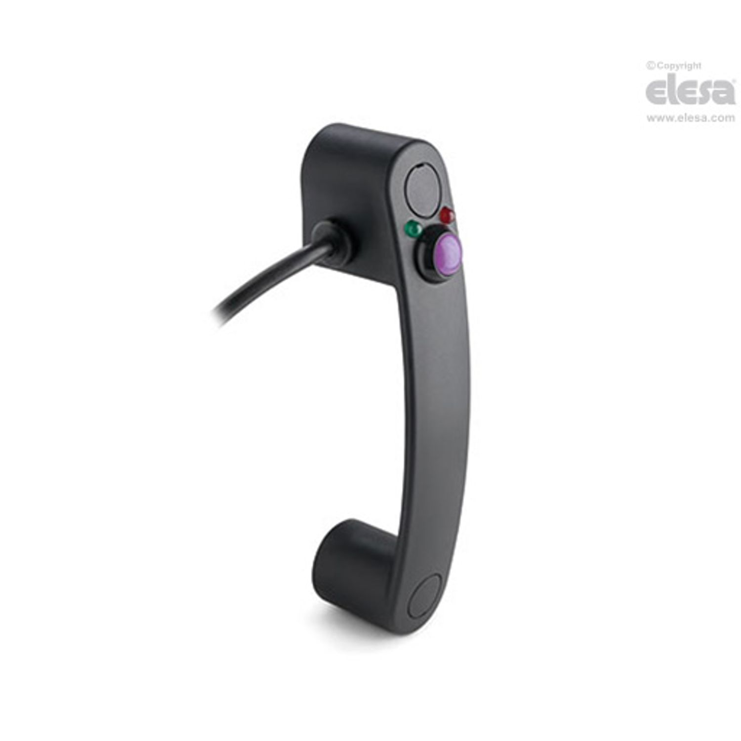 ELESA Handle with switch-EBR.150-SWB-L-F5