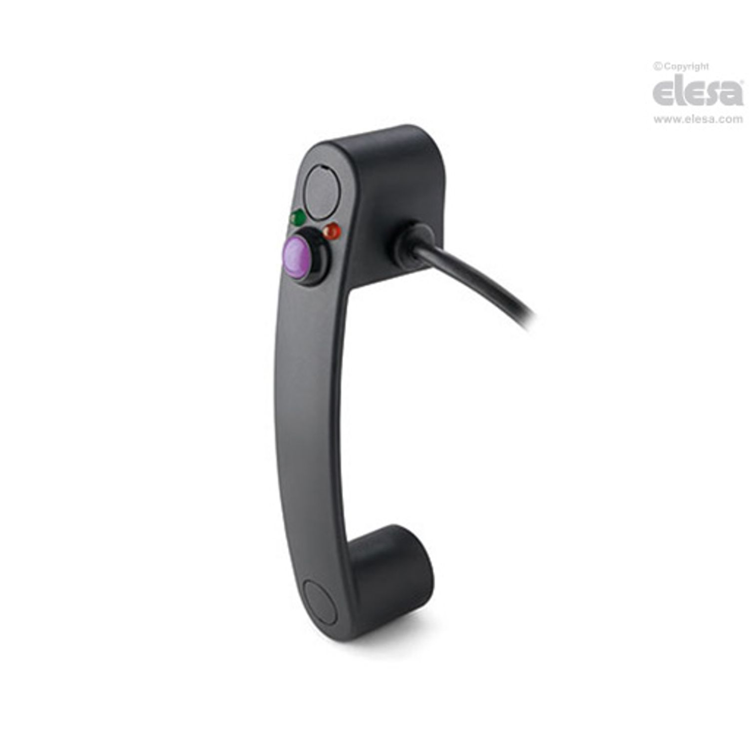 ELESA Handle with switch-EBR.150-SWB-R-F2,5