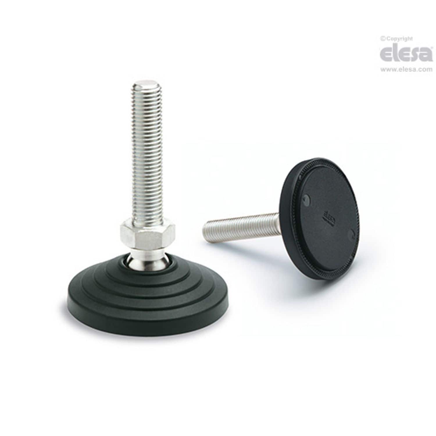 ELESA Levelling feet-LV.A-80-24-AS-SST-M20x198