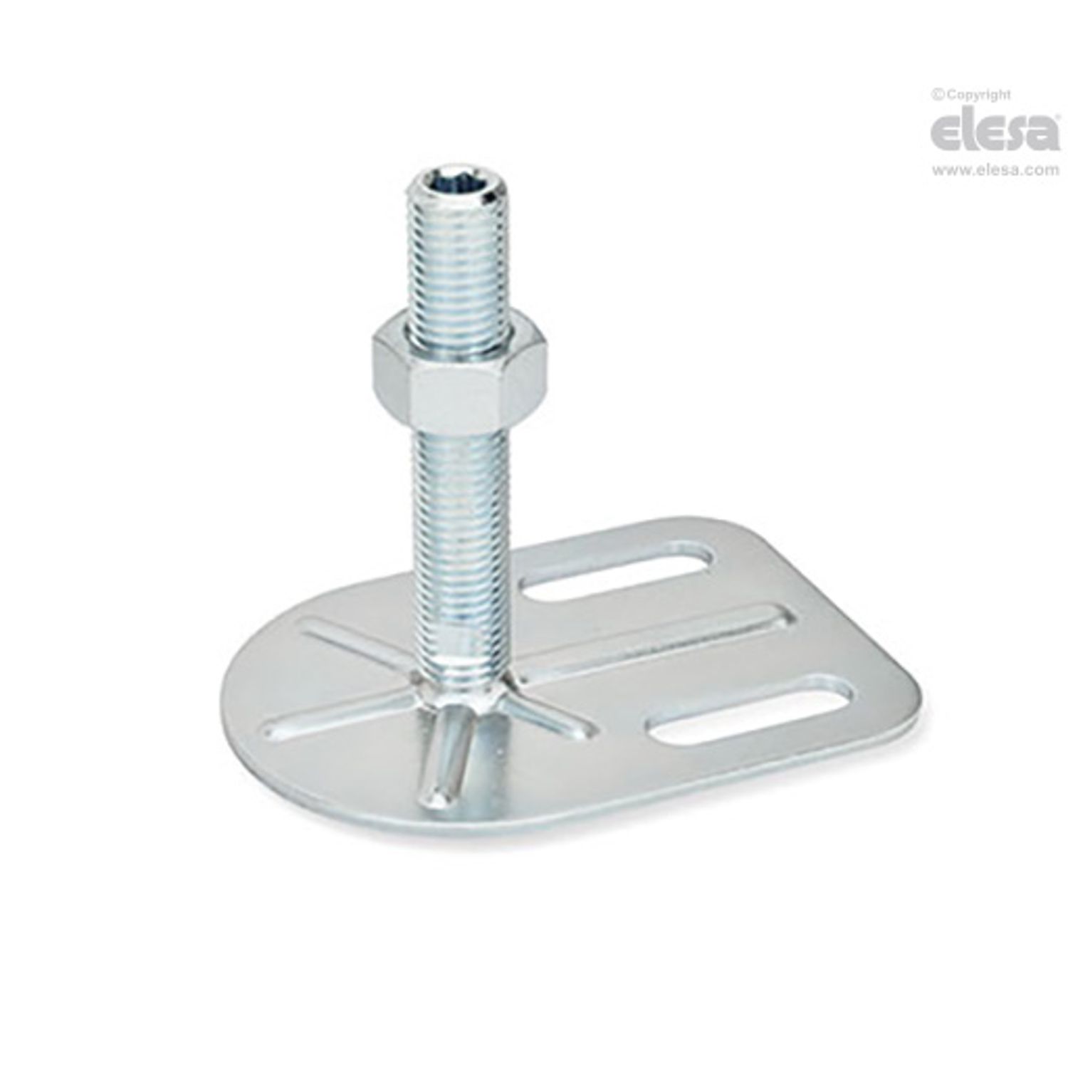 ELESA Levelling feet, ground mounting-LMD.F-2SL-80-M20x100