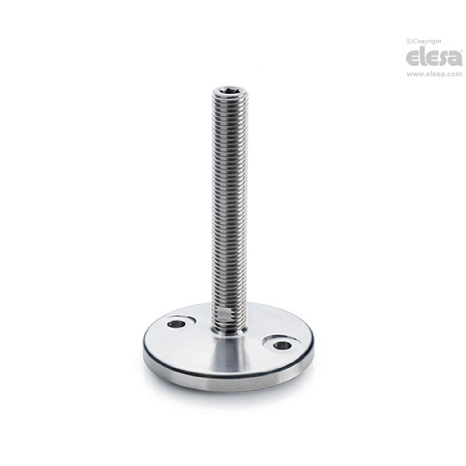 ELESA Levelling feet, ground mounting-LMY.F-120-AS-SST-M30x150-HS