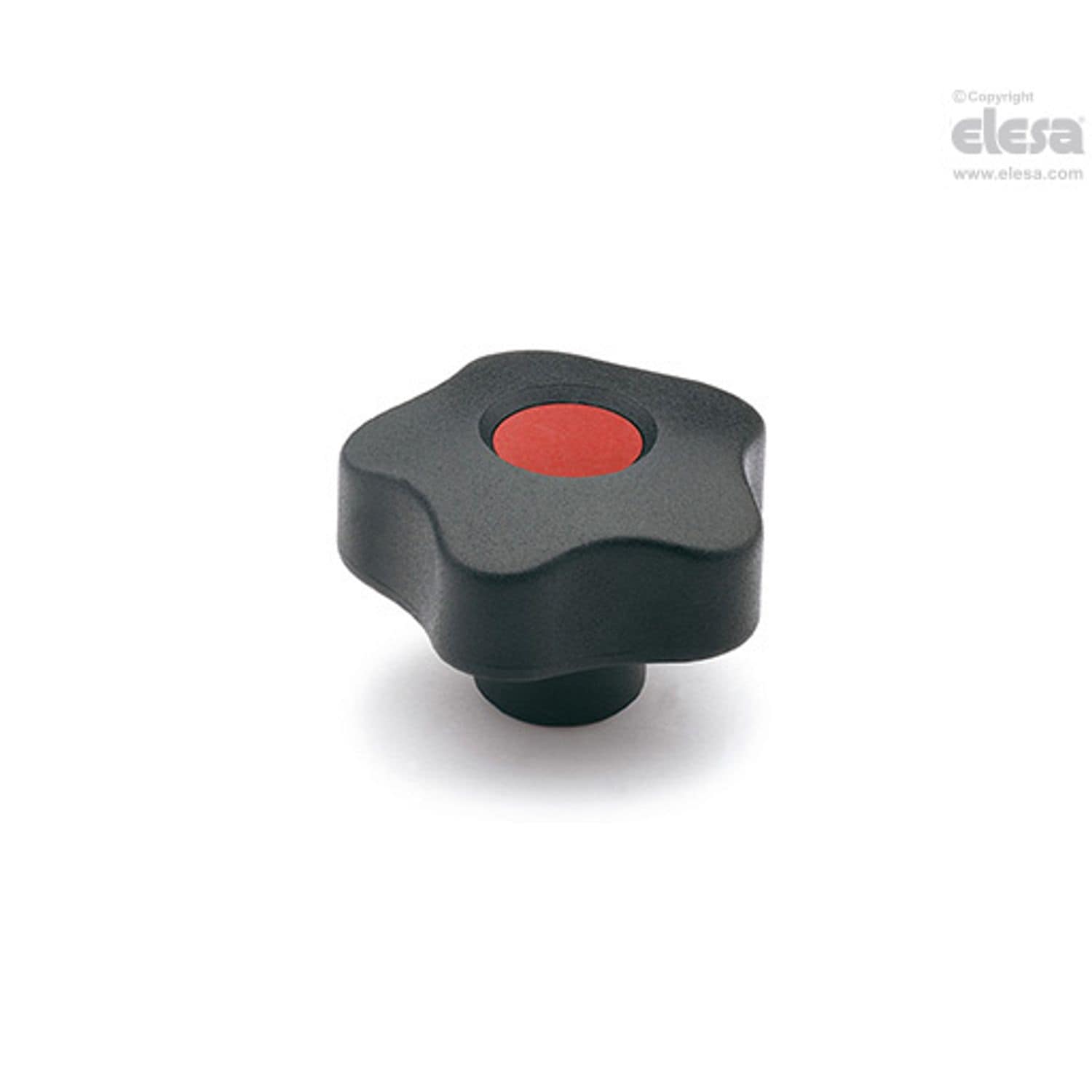 ELESA Lobe knob-VCT.40-SST-M8-C2 Orange