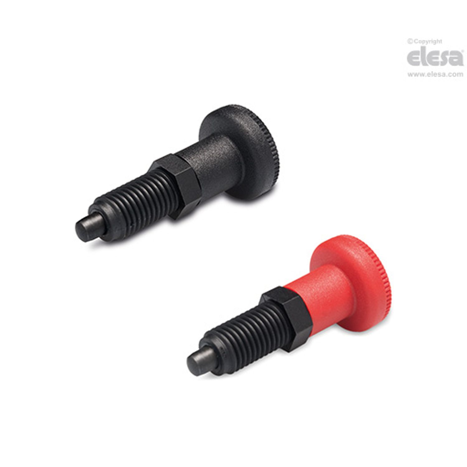ELESA PMT100 Indexing plungers SUPER-technopolymer body Black-oxide steel plunge